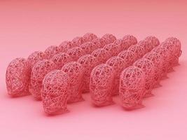 abstract concept kleurrijk van mannen en zijn hersenen en lichaam 3D-rendering foto