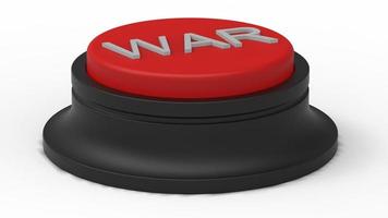 oorlog rode knop geïsoleerde 3d illustratie render foto