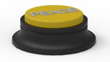 gele vredesknop geïsoleerde 3d illustratie render foto