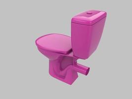 toilet kast badkamer wc water roze 3d illustratie foto