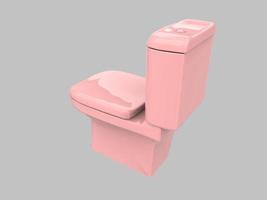 roze kast toilet badkamer wc porselein 3d illustratie foto