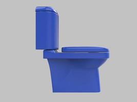 blauwe wc-stoel 3d illustratie foto