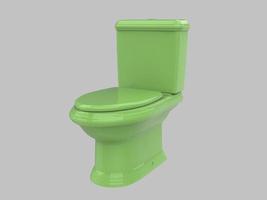 3d illustratie toilet kast toilet groen foto