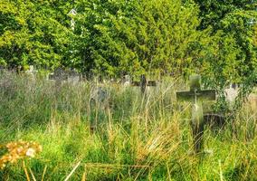 hdr-graven en kruisen op de goth-begraafplaats foto