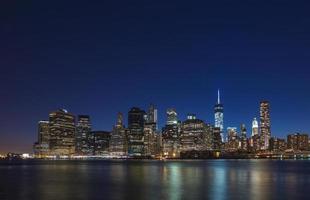 Manhattan nacht uitzicht