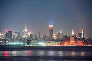 New York City Manhattan 's nachts foto