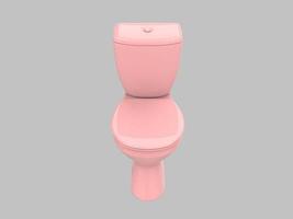 roze kast toilet badkamer wc porselein 3d illustratie foto