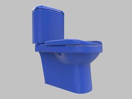 blauwe wc-stoel 3d illustratie foto