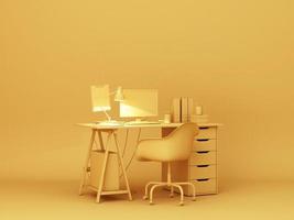 abstracte meubelplank en kunstwerkframe met plant.3d-rendering foto