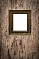 houten fotolijst vintage frame decoraties op hout backgroung foto