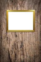 houten fotolijst vintage frame decoraties op hout backgroung foto