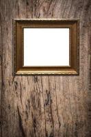 houten fotolijst vintage frame decoraties op hout backgroung foto