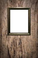 houten fotolijst vintage frame decoraties op hout backgroung foto