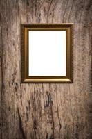 houten fotolijst vintage frame decoraties op hout backgroung foto