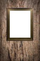 houten fotolijst vintage frame decoraties op hout backgroung foto