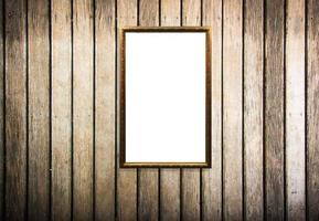 houten fotolijst vintage frame decoraties op hout backgroung foto