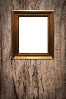 houten fotolijst vintage frame decoraties op hout backgroung foto