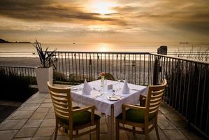Kaapstad uitzicht op zee dineren foto
