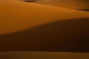 prachtige zandduinen in de saharawoestijn in marokko. landschap in Afrika in de woestijn. foto