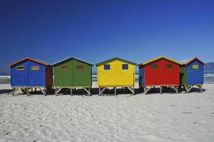 prachtige muizenberg strand buiten Kaapstad Zuid-Afrika foto