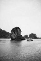 Halong Bay - BW verticale weergave foto