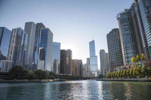 usa - illinois - chicago, chicago rivier skyline