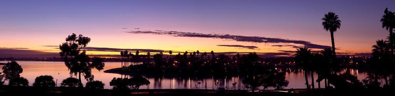 Mission Bay San Diego, Californië, VS, schemering zonsondergang foto