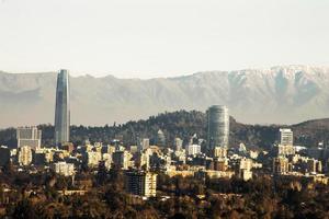 de skyline van Santiago Chili