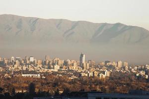 de skyline van Santiago Chili