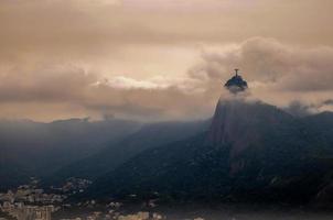 Christus de Verlosser van Corcovado. Rio de Janeiro, Brazilië foto