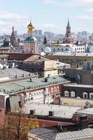 Moskou stadslandschap met kremlin foto