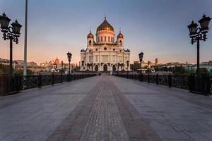 kathedraal van Christus de Verlosser. Rusland, Moskou foto