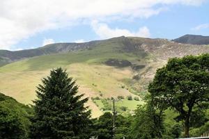 uitzicht op het platteland van Wales in de buurt van tryfan foto