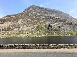 uitzicht op het platteland van Wales in de buurt van tryfan foto