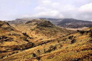 uitzicht op het platteland van Wales in de buurt van tryfan foto