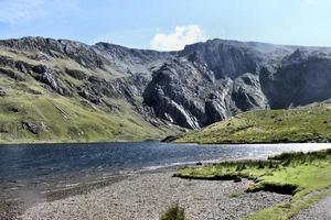 uitzicht op het platteland van Wales in de buurt van tryfan foto