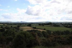 uitzicht op het platteland van Shropshire vanaf Lyth Hill in de buurt van Shrewsbury foto