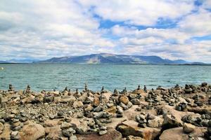 uitzicht op reykjavik in ijsland foto