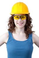 vrouwelijke bouwvakker foto