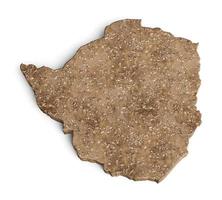 Zimbabwe kaart bodem land geologie dwarsdoorsnede rots grond textuur 3d illustratie foto