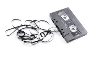 cassette met vastgelopen tape foto