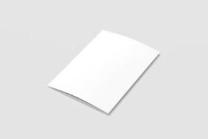 a5 tweevoudige brochure blanco mockups foto