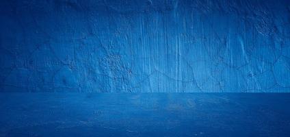 blauwe lege kamer cement beton en muur abstracte textuur achtergrond foto