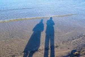 prachtig uitzicht op zandstranden aan de Oostzee op een zonnige dag foto