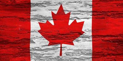 Canadese vlag - realistische wapperende stoffen vlag foto