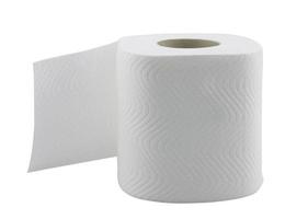 rol wc-papier of tissue geïsoleerd op wit foto