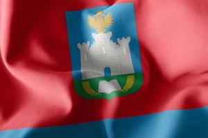 3D-afbeelding vlag van oryol oblast is een regio van rusland. foto