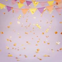 feestviering met confetti.3d-rendering foto