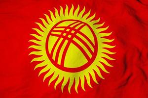 3D-rendering Kirgizische vlag foto