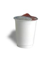 witte plastic pot met yoghurt foto